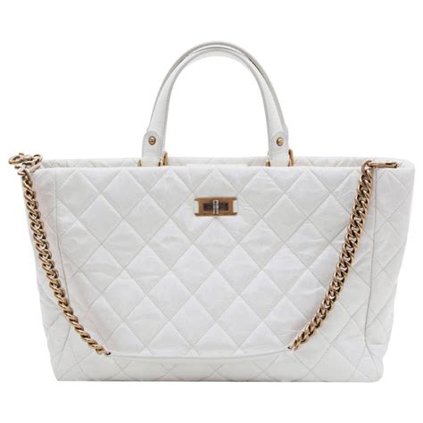 chanel white patent bag|chanel patent leather tote bag.